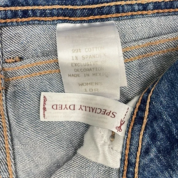 Eddie Bauer // Women's Size 10 Modern Capri Dark Wash Cotton Blend Stretch Jeans - Picture 6 of 11